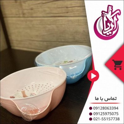 فروش آبکش دو تکه گوهر رنگی