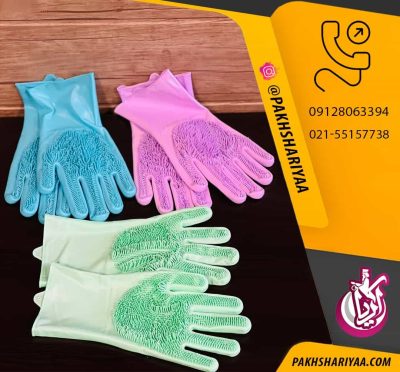 فروش عمده دستکش ظرفشویی اسکاچ دار